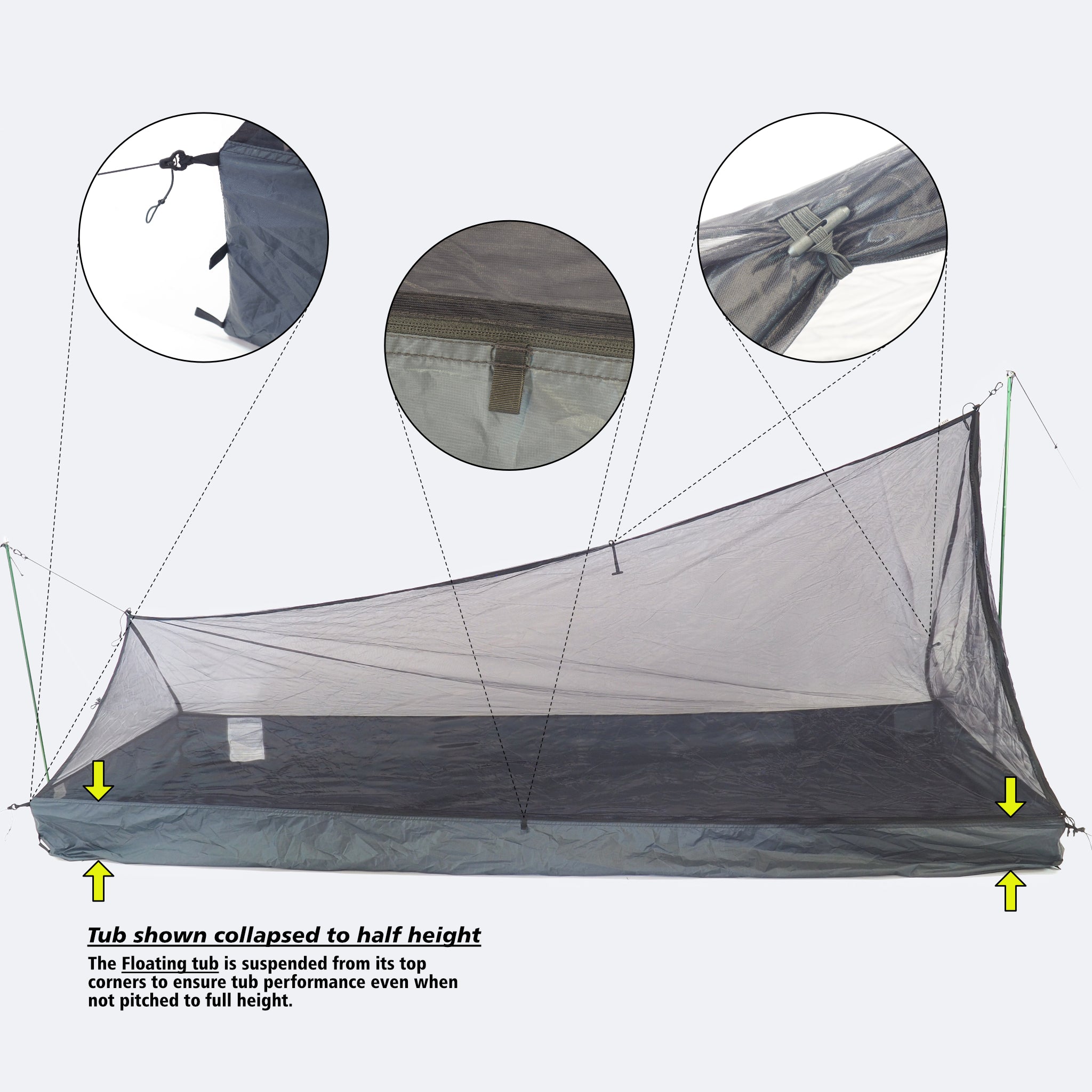 1P Bug Shelter for Tarp Camping | YAMA Mountain Gear